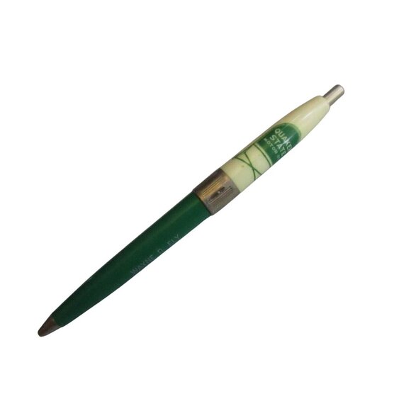 Vintage Advertising Pen Quaker State Oil McCook Nebraska Green Tucker 1970s - Picture 1 of 9